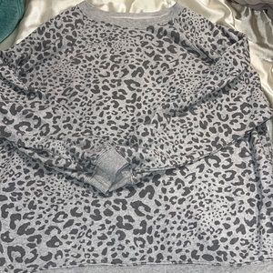 Aerie oversized cheetah print sweatshirt